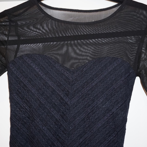 SOLDLong Sleeve Mesh Crepe Sweetheart Bodysuit Abercrombie & Fitch Size X-Small - Picture 5 of 7
